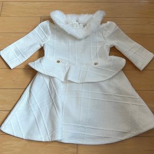 Jack and Janie dress faux fur trim collar